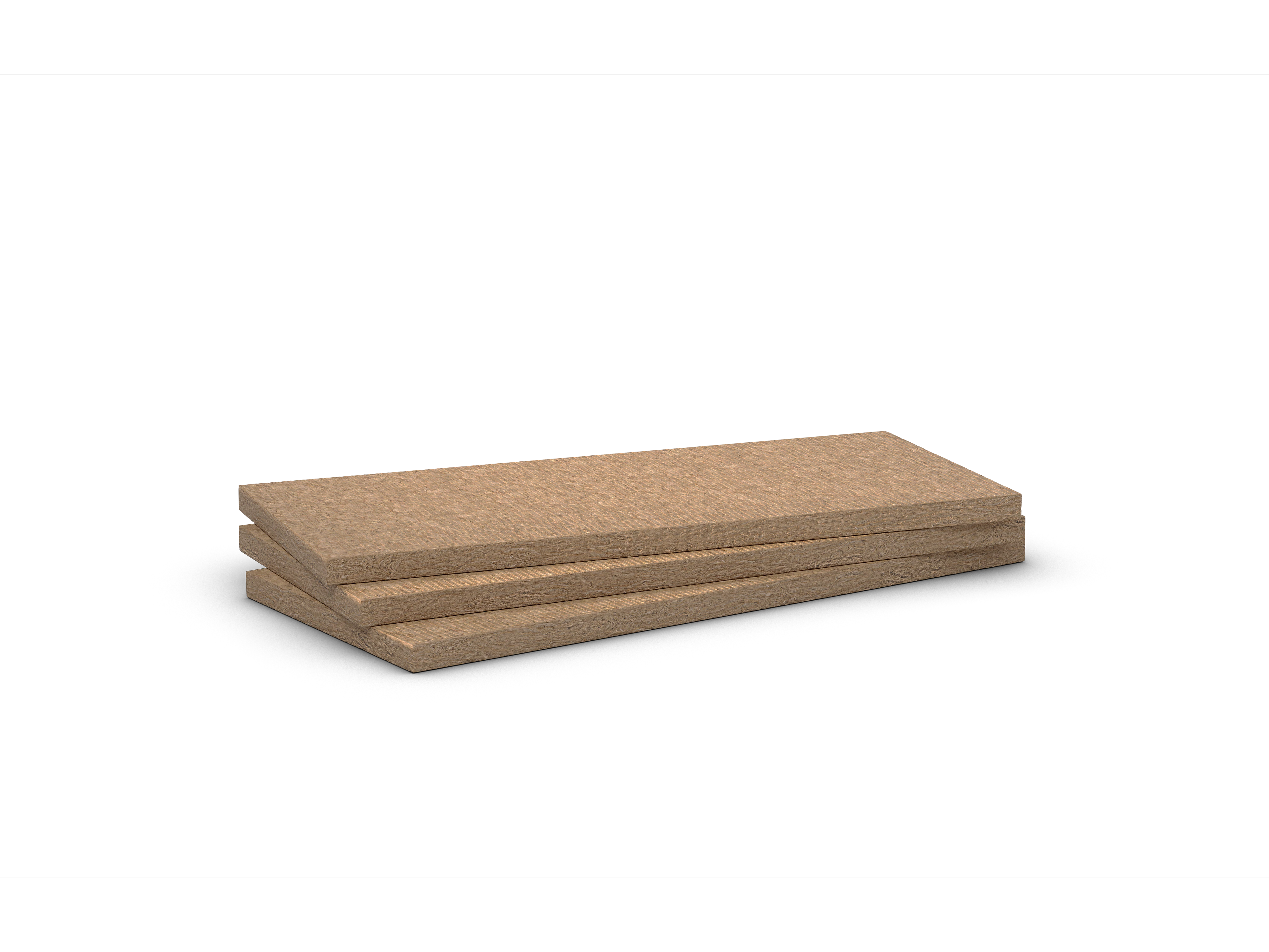 Brown product, mid-high density stone wool. Alpharock -E- 225, Fixrock Óptimo, Fixrock Plus, Ventirock