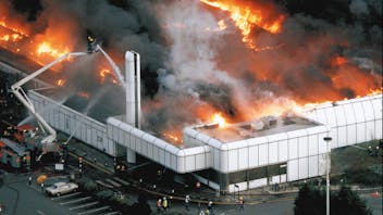 fire, building, airport, flames, germany