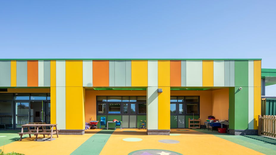 Rockpanel Colours Case Study
New Build School
RAL 0605070, 1032, 1305030, 1406010