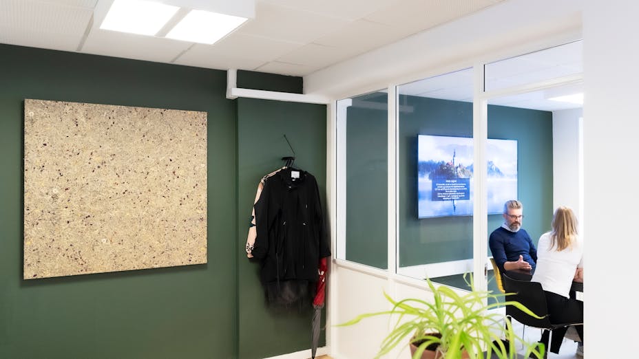 Open Plan Office at AgriKom Denmark with Rockfon Eclipse Senses