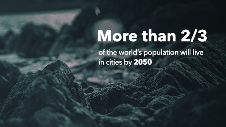 More than 2/3 of the world's population will live in cities by 2050