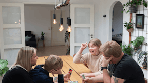 Private home (kitchen) in Herlufmagle Denmark with Rockfon Blanka Adhesive in B-edge