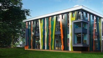 The Maasniel school project in Roermond, The Netherlands wth Rockpanel Brilliant & Woods exterior cladding.