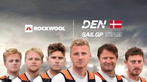 Denmark SailGP team picture with sky