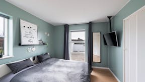 Private home (bedroom) in Højby Denmark with Rockfon Blanka in G-edge