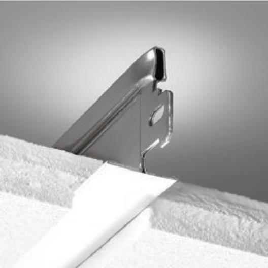 NA, Grid End Tab, Tile Side View, Suspension System, 830 All Aluminum Grid End Tab, 15/16"