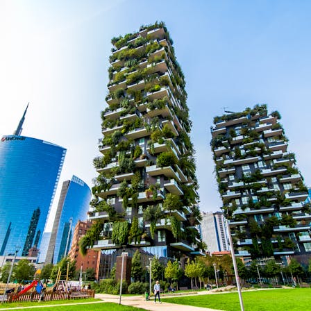 Driving innovation through renovation in Milan. Balcony. Urban nature
