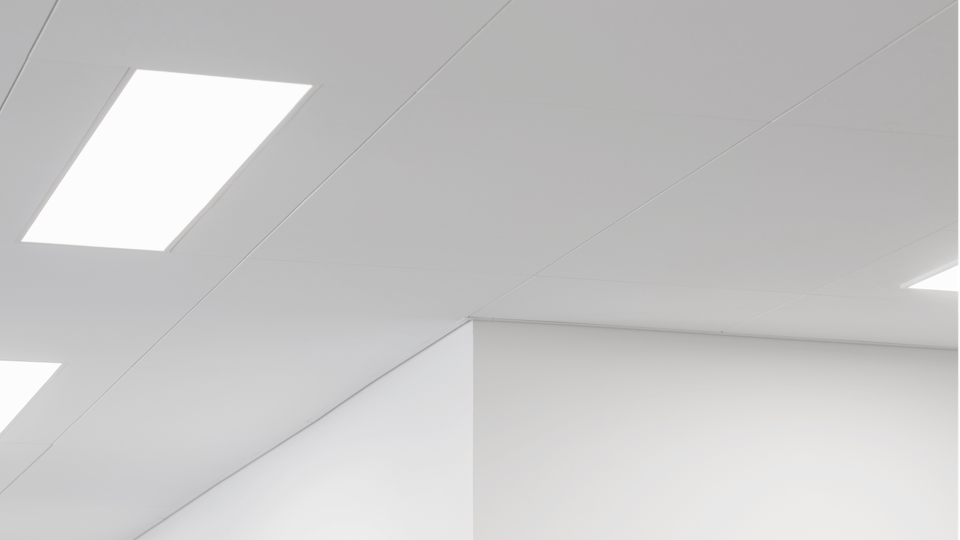 Acoustic ceiling solution: Rockfon Blanka®, X, 1200 x 600