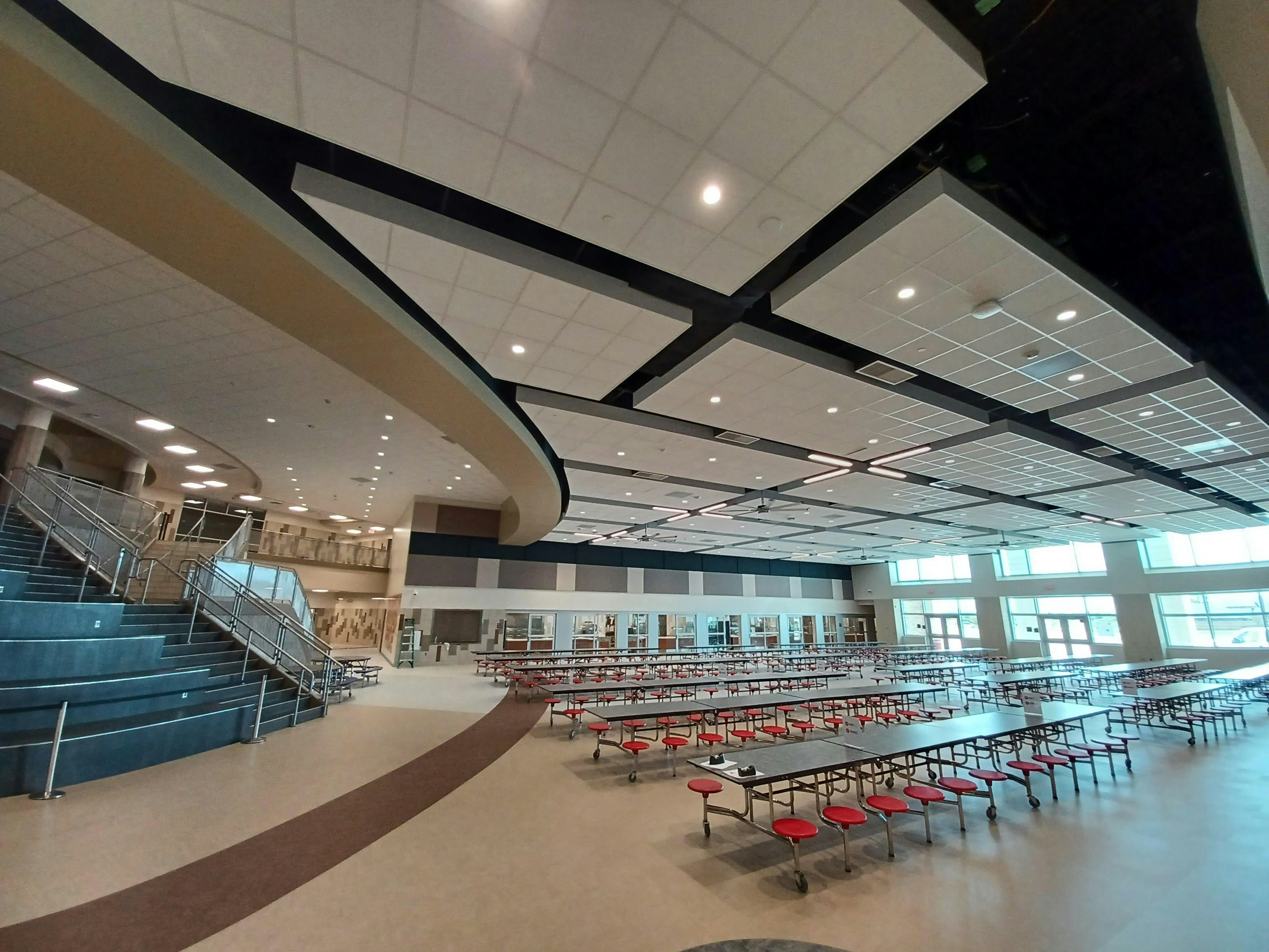 NA, George A. Thompson Intermediate School, Pasadena Independent School District (PISD), SBWV Architects, Inc. / GPD Group, Education, Artic, Stone Wool Ceilings, Infinity, Perimeter Trim, Metal Ceilings, Chicago Metallic Suspension System