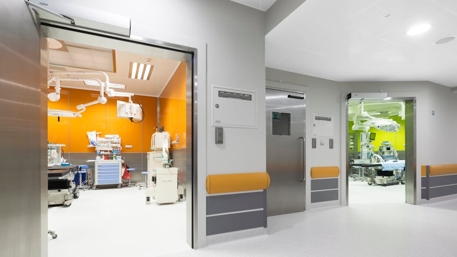Rockfon Medical Standard ceiling tiles and panels installed in hospital for children.