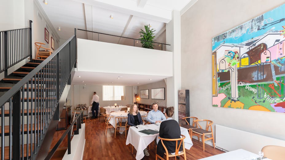 Restaurant Møntergade in Copenhagen with Rockfon Mono Acoustic ceiling