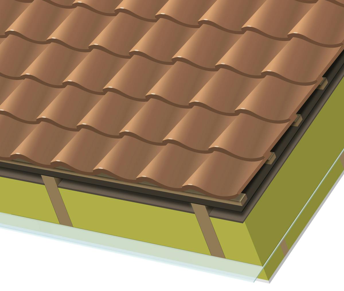 Product illustration, Roof insulation
