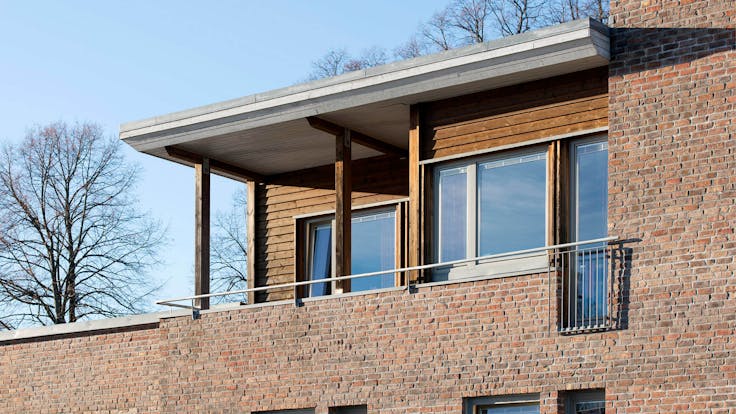 Reference case, Norway, Drøbak, Ullerud Helsebygg, massive wood, REDAir FLEX, facade, nursing home