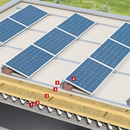 flat roof, fri, solar panels, photovoltaic, pv, hardrock max