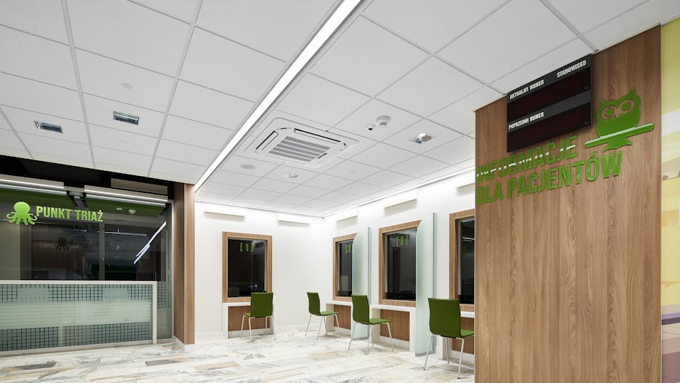 Acoustic ceiling solution: Rockfon MediCare® Plus, 600 x 600