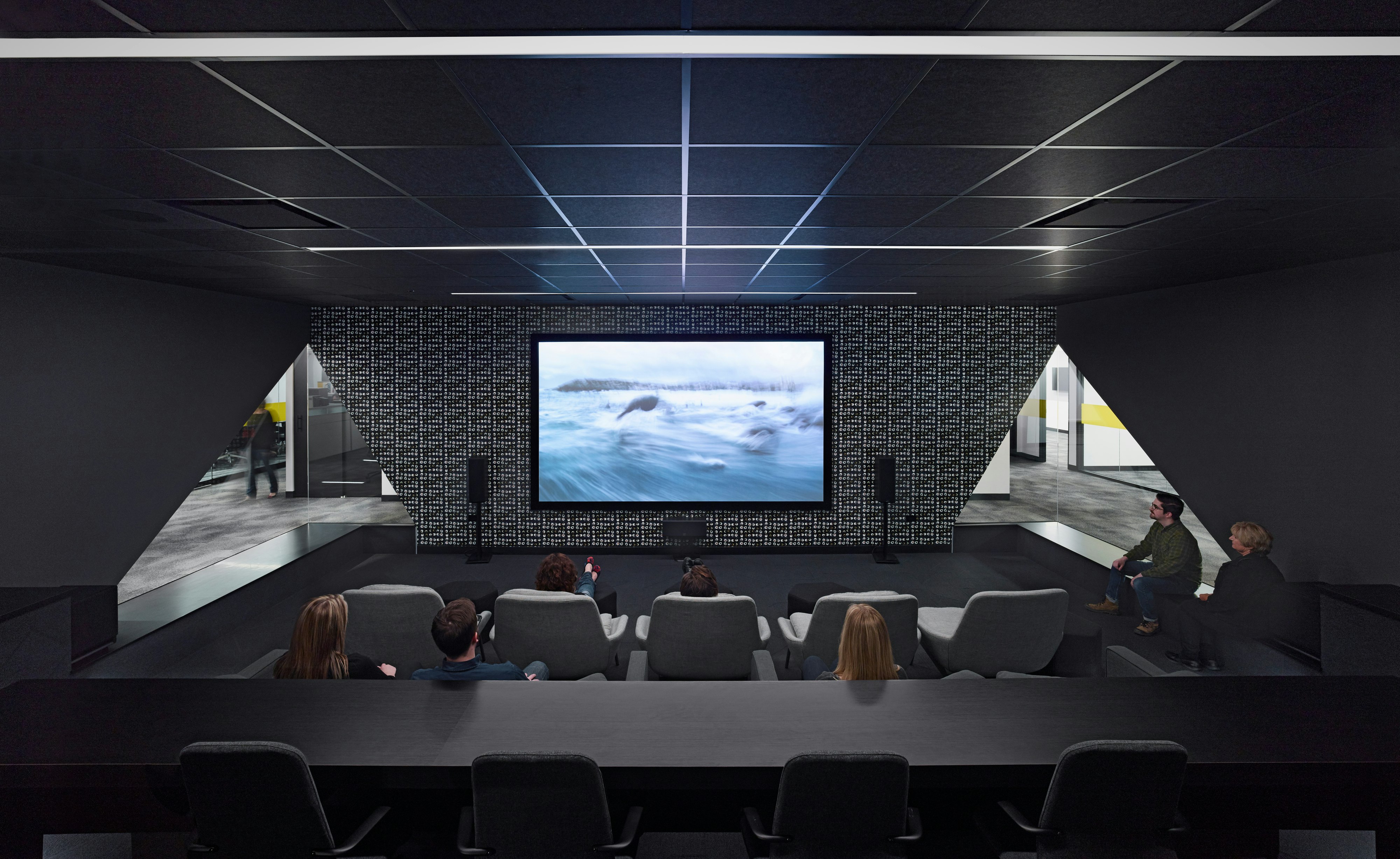 NA, MPI Media Group, office, conference room, media room, 1200, suspension system, grid, Cinema Black, SQ, 2x2, lay in