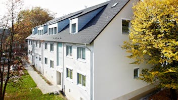 facade, wall, wall insulation, etics, multi-family house, multi-family home, wdvs, austria