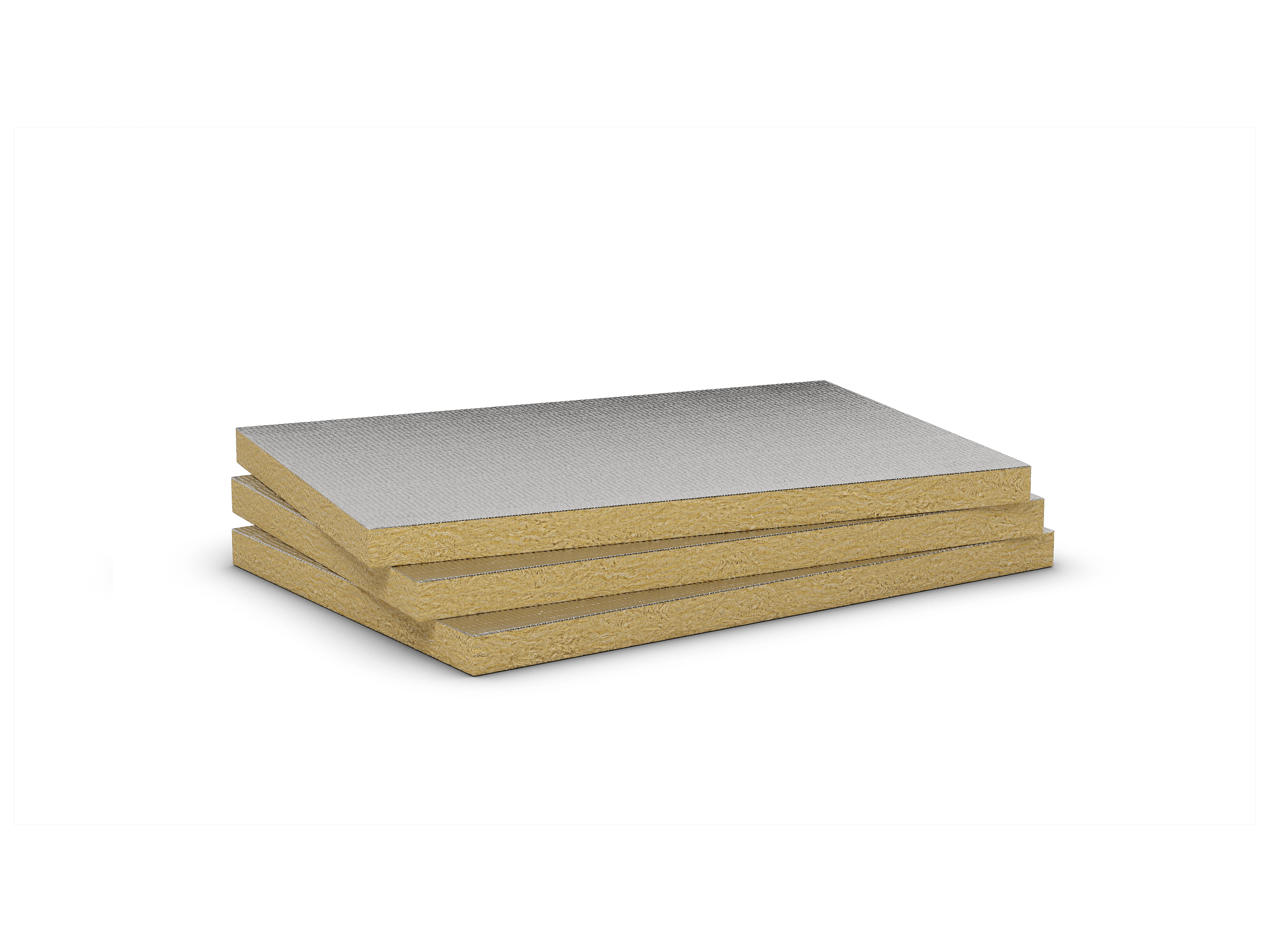 Mono density, mid-high density stone wool slab with aluminium coating. Product: Airrock HD Alu, Conlit Duct 120 (old Conlit Ductboard 120)