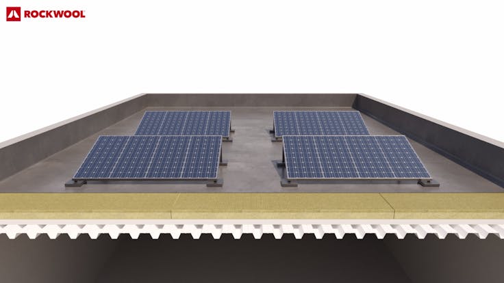 Thumbnail Flat roof for solar panels animation