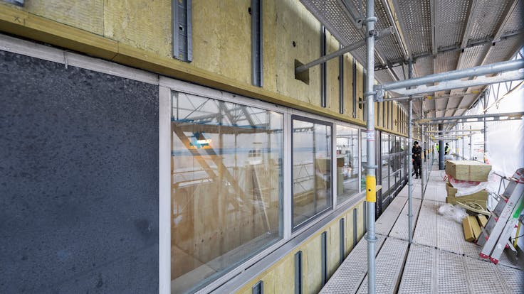 Hangar 4, facaderenovering kontor- og flyhangar i Københavns Lufthavne