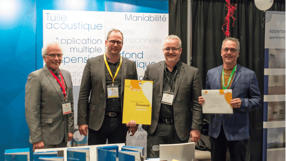 Manugypse accepted the award at The Building Expo, held in Quebec, Canada