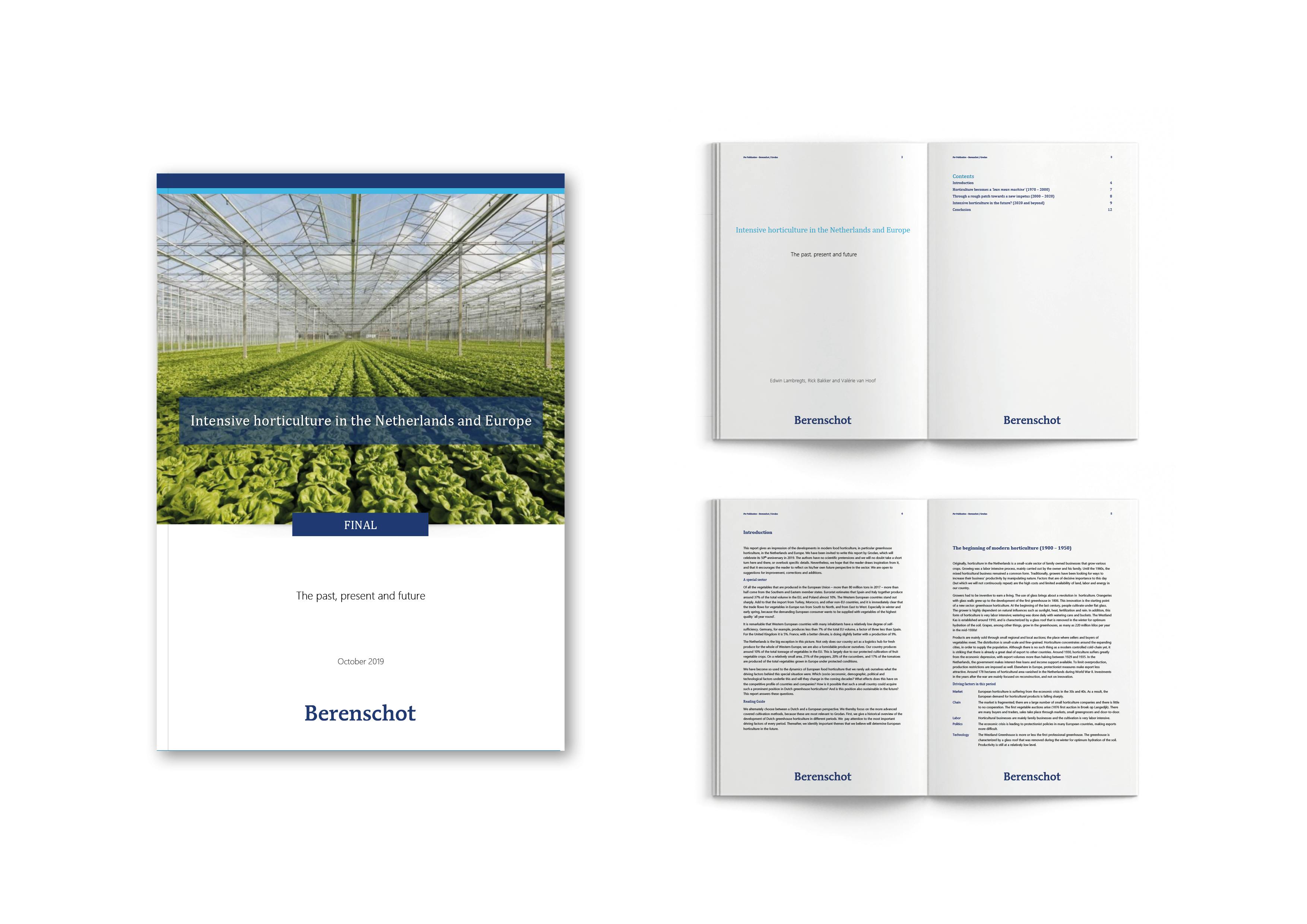 visual, booklet, Berenschot, intensive horticulture