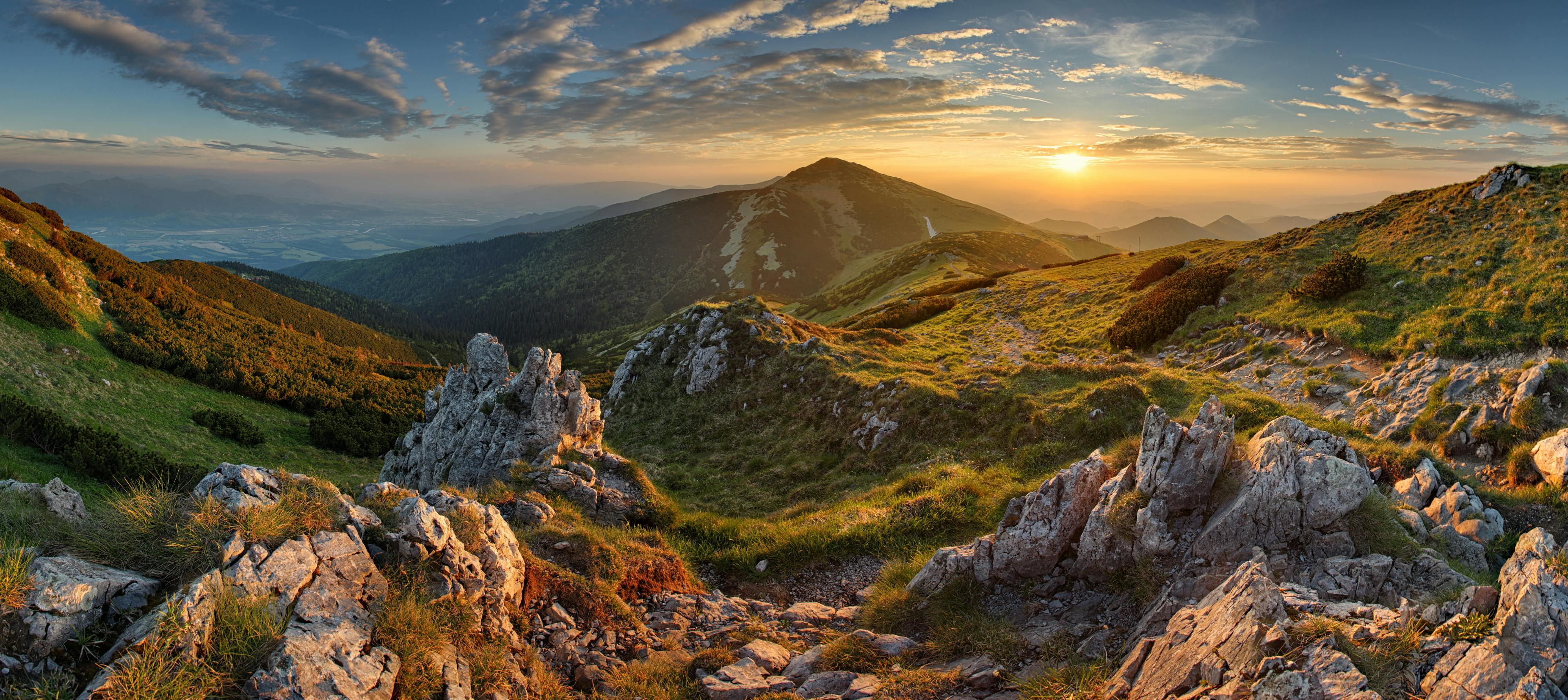 Big Picture Mountain
Panorama rocky mountain at sunset in Slovakia
