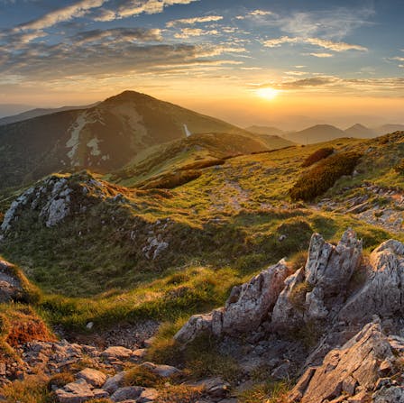 Big Picture Mountain
Panorama rocky mountain at sunset in Slovakia