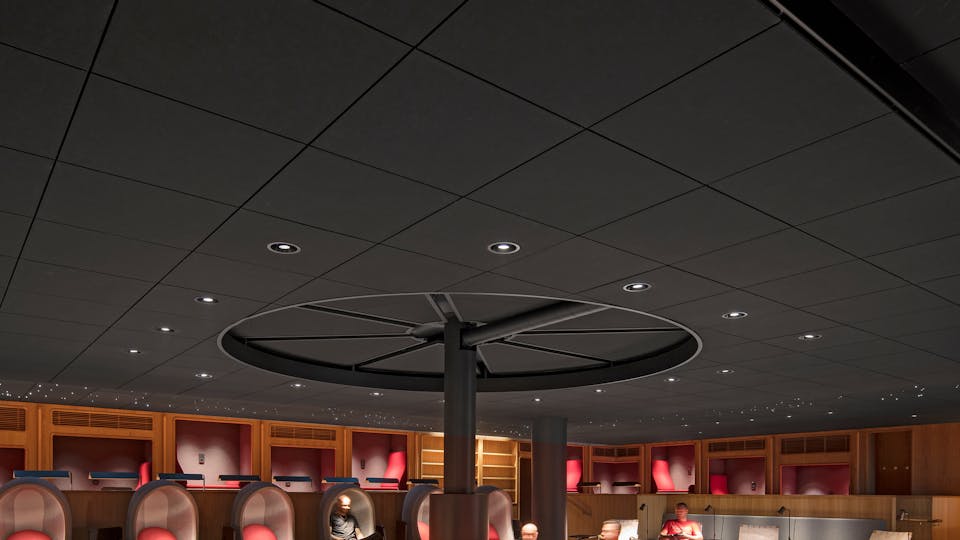 Acoustic ceiling solution: Rockfon Color-all®, 600 x 600 - Rockfon® System T24 A™