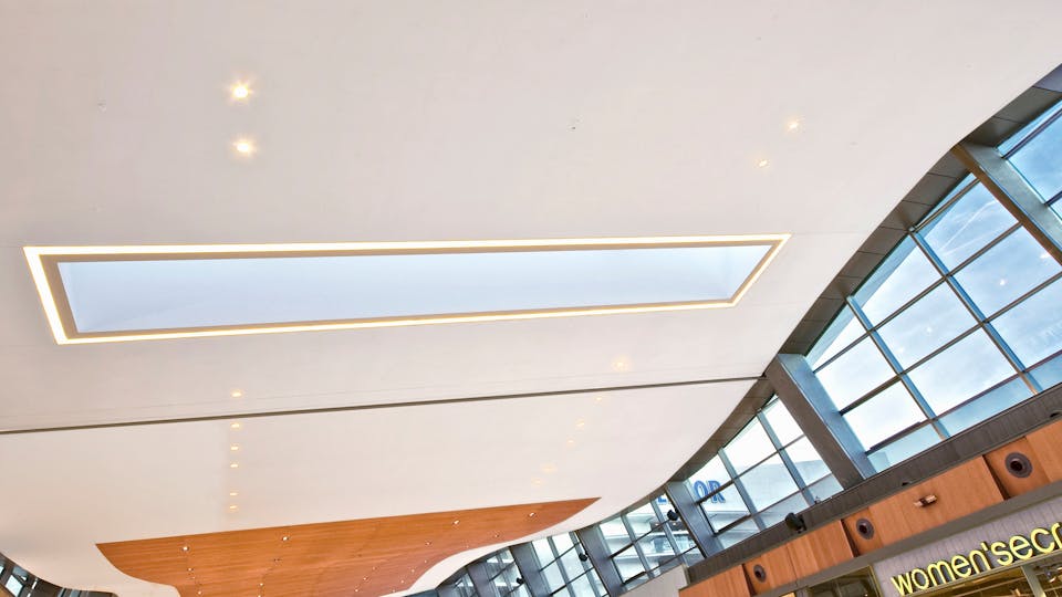 Acoustic ceiling solution: Rockfon® Mono® Acoustic, TE Elegant Render, 1800 x 1200