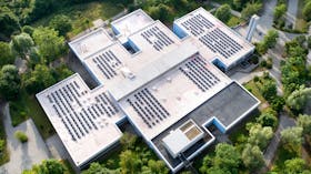 flat roof, solar panels, FRI, Metal Box