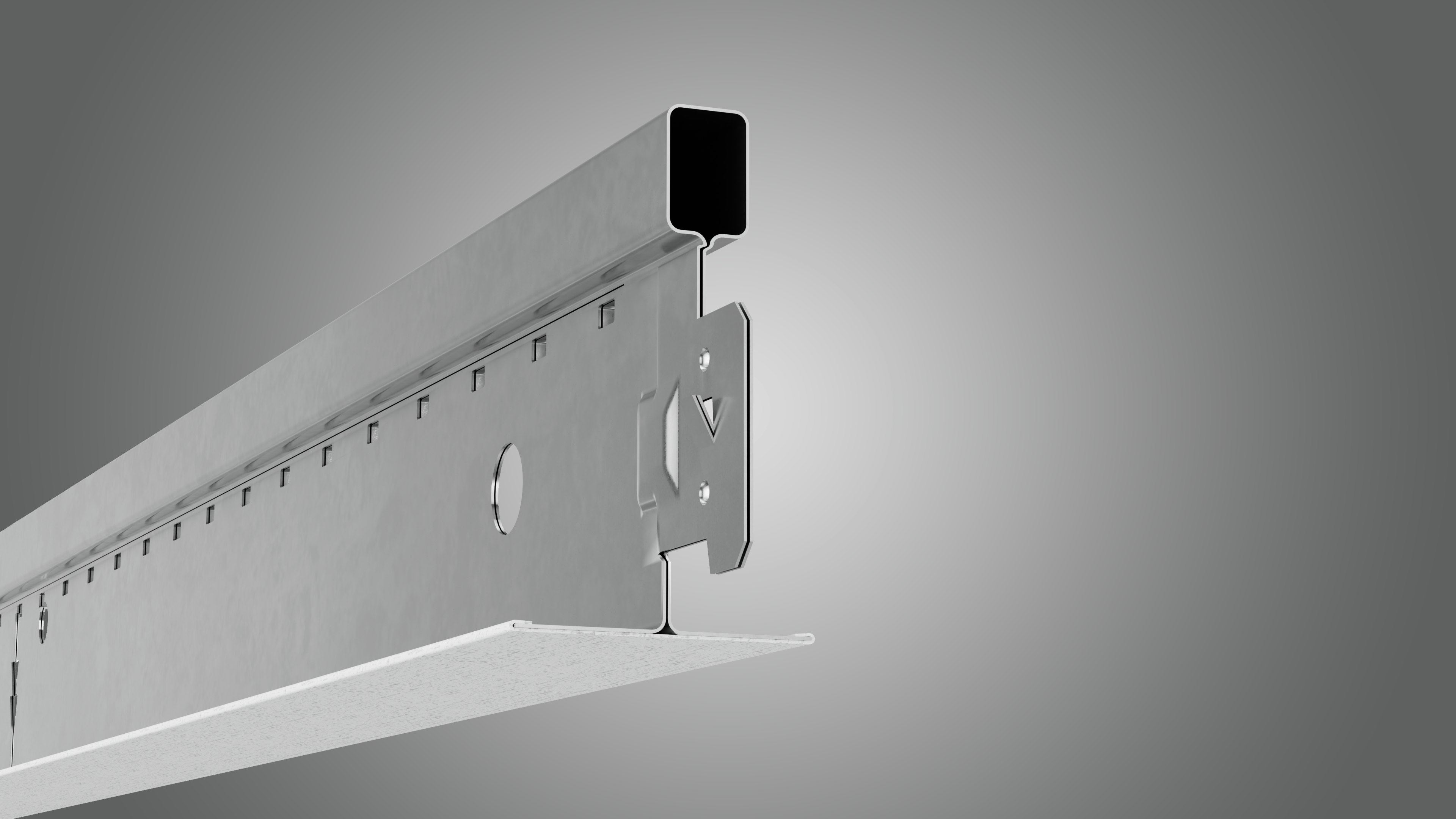 NA, Grid End Tab, Tile Side View, Suspension System, 200/250 Hook Grid End Tab, 15/16"