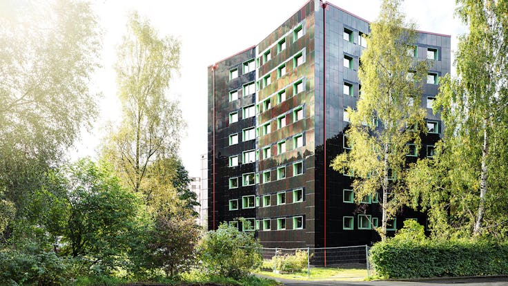 Reference case, Sweden, Stäcken, Göteborg, Stjärnhus, Rockpanel, REDAir FLEX, passive house, facade