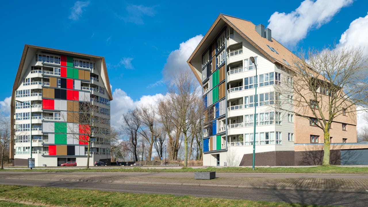 Apartment block 't Zicht with Rockpanel Colours in Leusden, The Netherlands