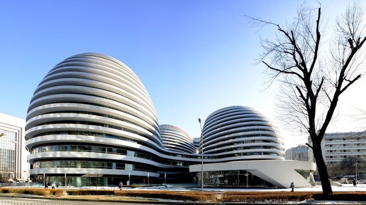 Galaxy SOHO;Modern commercial Architecture;Landmark building in Beijing. Wangjing SOHO