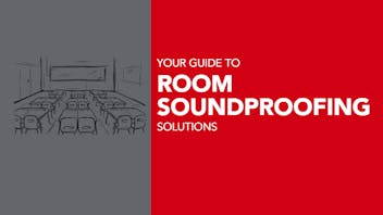 Version 2: Your guide to room soundproofing solutions - header for the blog article - updated version for cropping to use as the hero image.
