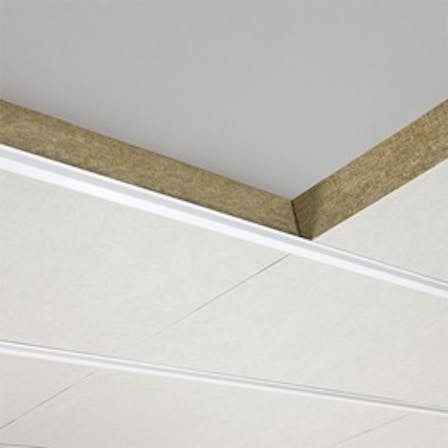 Parafon acoustic tile named Buller with mt profile showing the a edge. Used for industrial environments. 