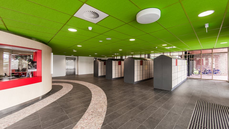 Acoustic ceiling solution: Rockfon Color-all®, A24, 1200 x 600