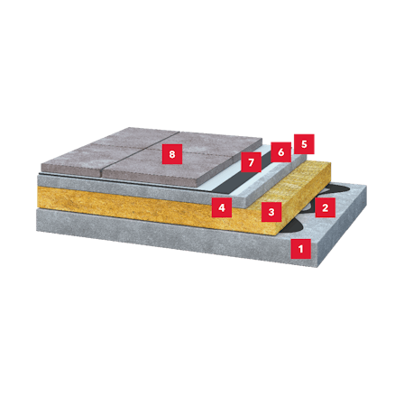 concrete deck, insulation