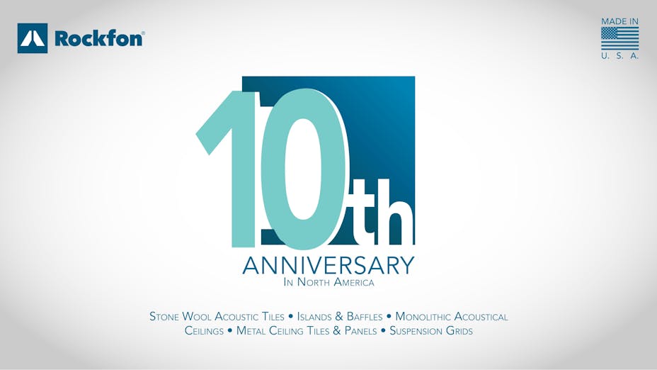 Rockfon celebrates 10 years in North America