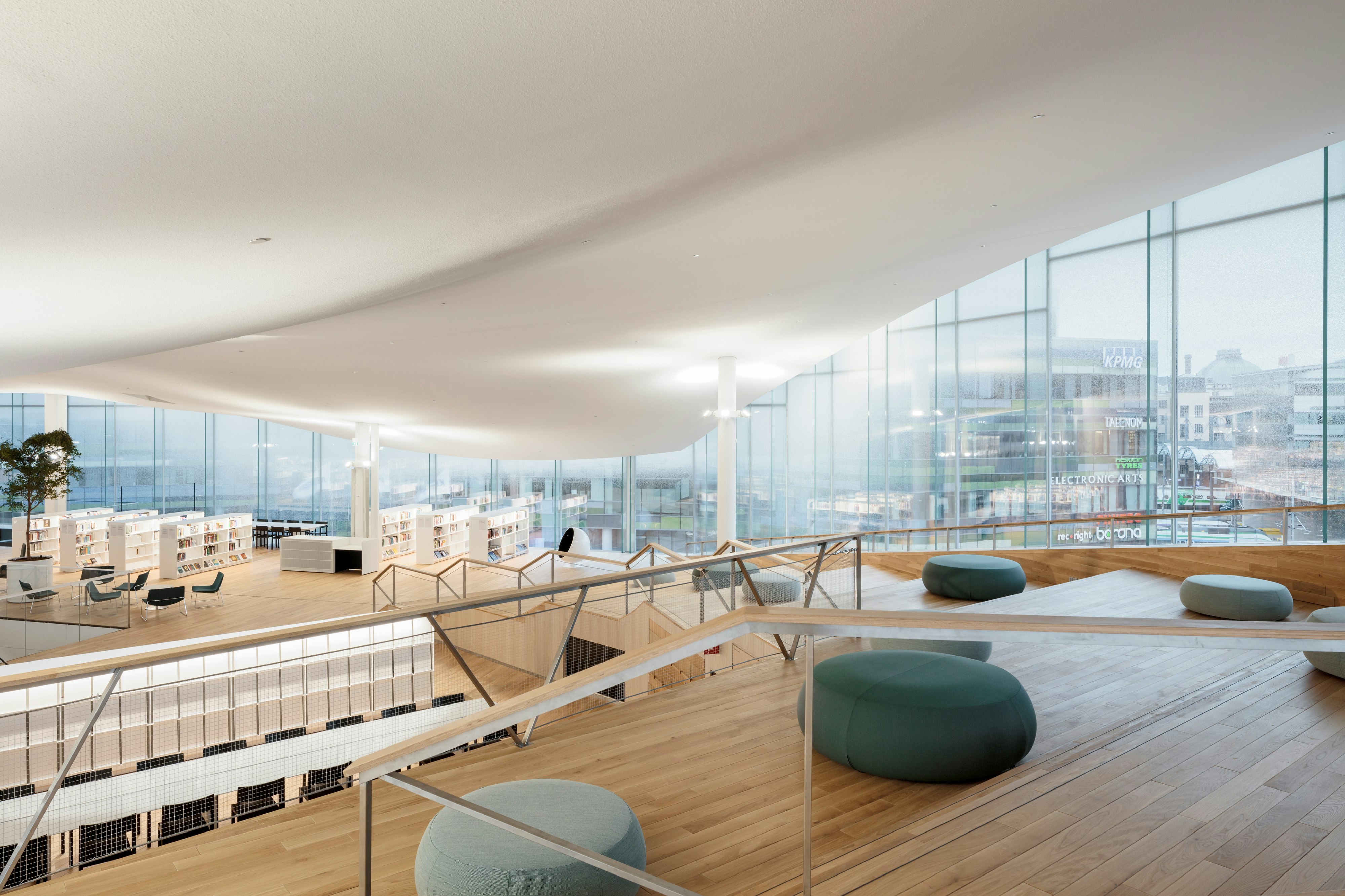 FI, Helsinki Central Library Oodi, Helsinki, ALA Architects, Leisure, Rockfon Mono Acoustic, TE-edge, 1200x1200, White, Library