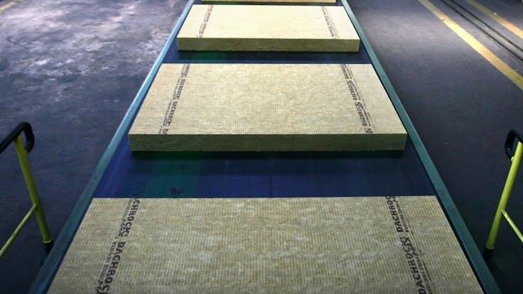 stone wool, production of stone wool, assembly line