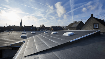 roof, flat roof, flatroof, flachdach, reference, kassenlager kottenheim, bitrock, glued roof, germany