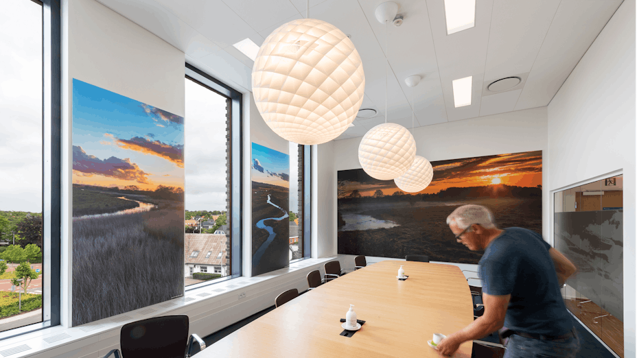 DK, Vejen Rådhus, Vejen, Transform-Pluskontoret-Rambøll, Office, Meeting Room, Rockfon Blanka, X-edge, 1200x600, white