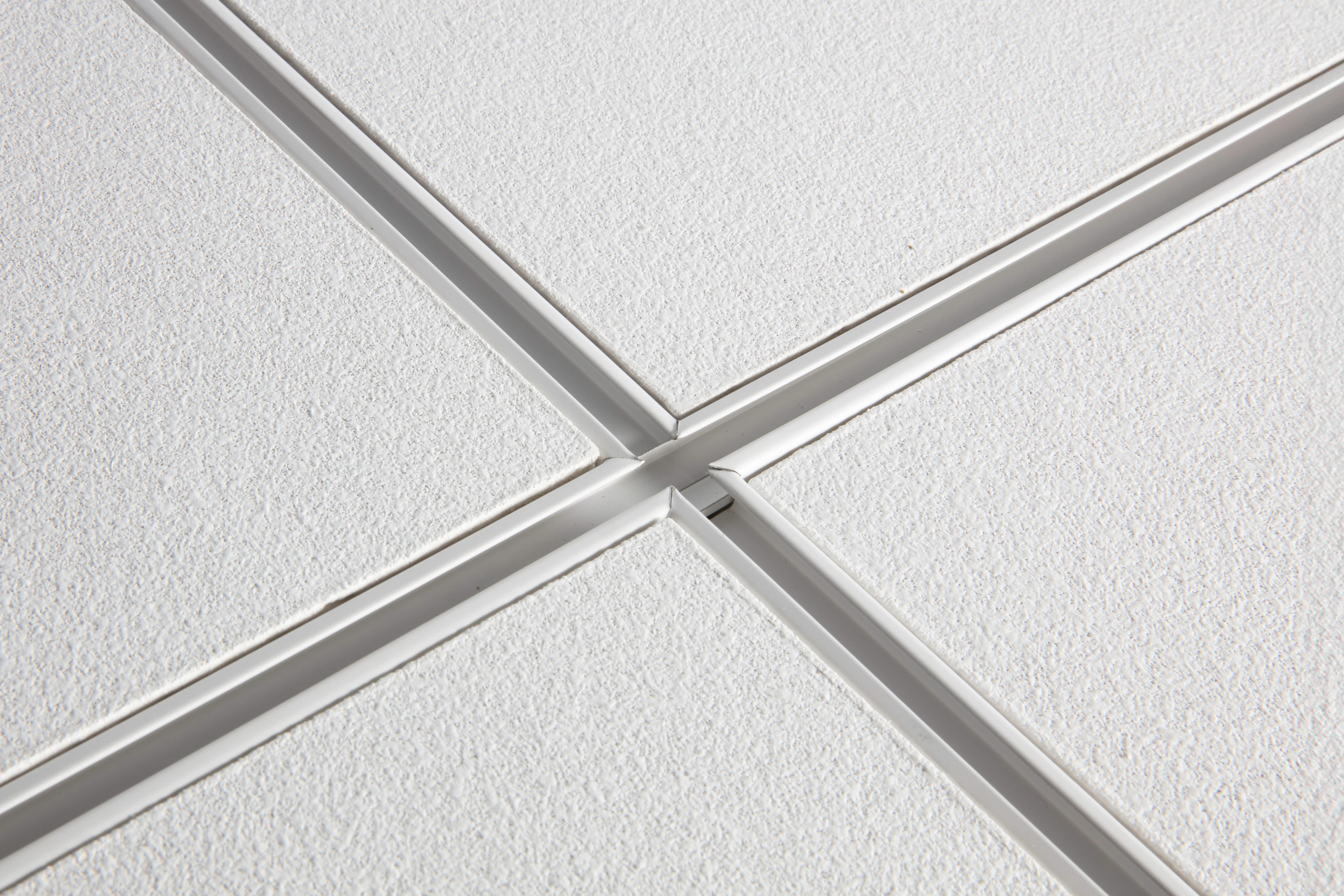 NA, Surface of Tile and Grid, Stone Wool Ceilings, Sonar SLN, Suspension Grid, Chicago Metallic 4500 Ultraline with 1/4" Reveal, 9/16" Face Grid