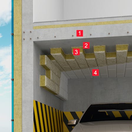 stroprock g insulation illustration, ceiling floor