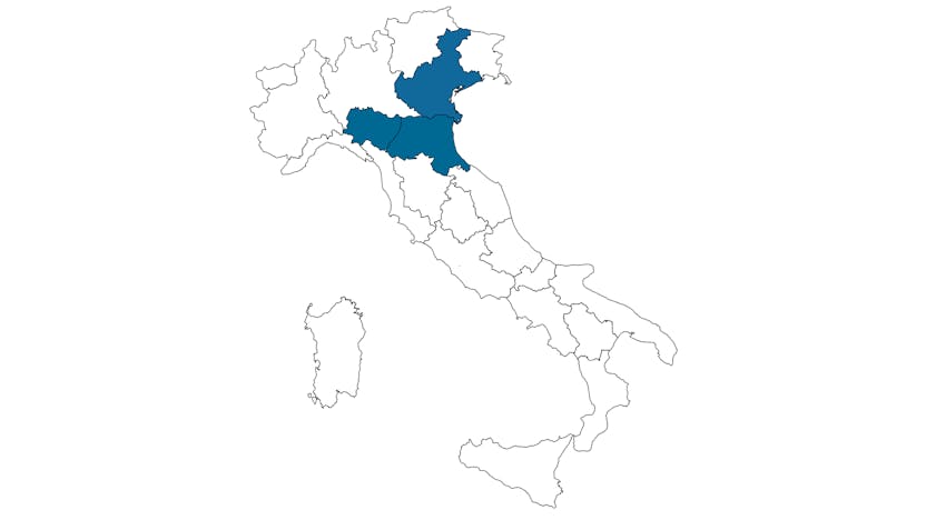 Italy map contact page - Project sales