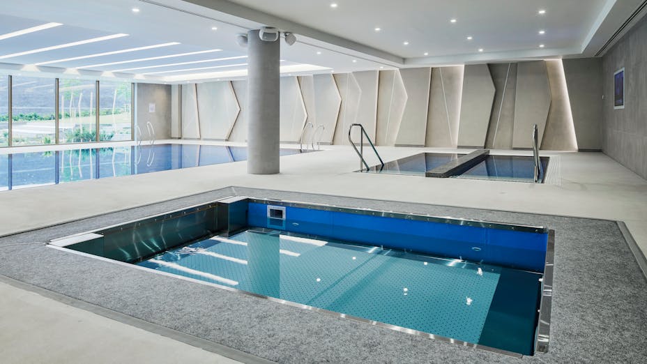Swimming Pool in Leicester City FC Training Ground in Leicester United Kingdom with Rockfon Mono Acoustic