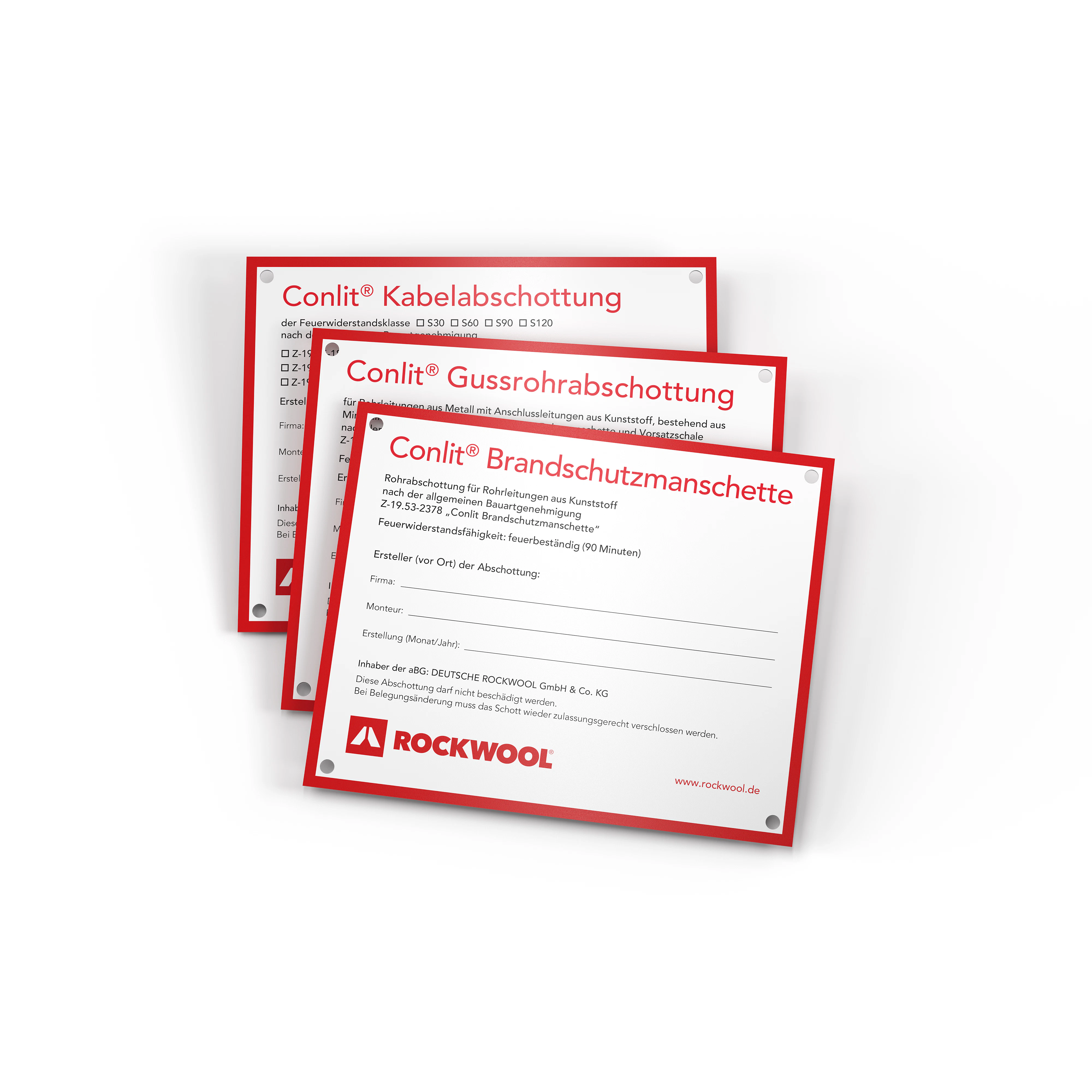 hvac, conlit kennzeichnungsschild, conlit rohrabschottung, conlit label, germany, PIM