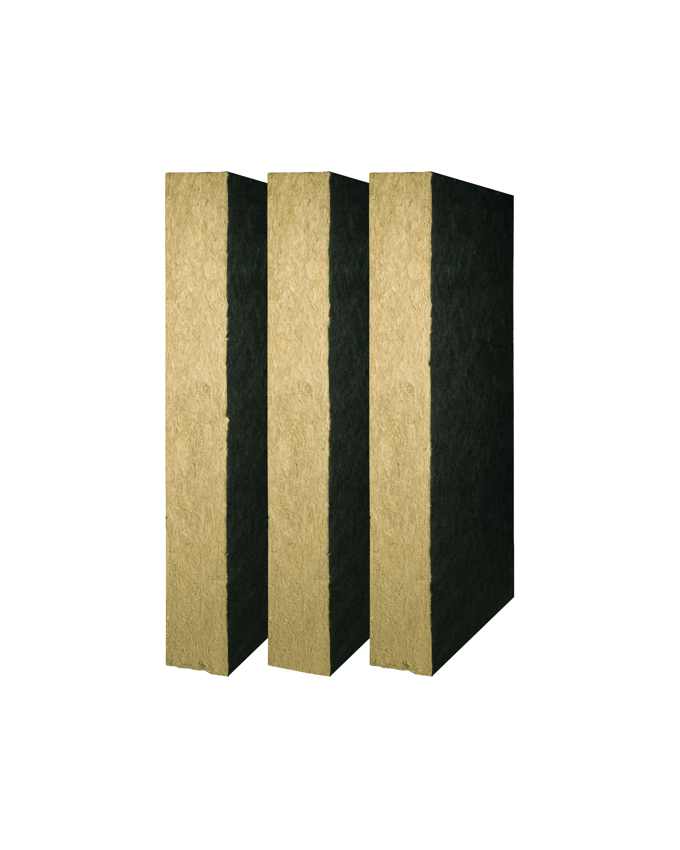 INDUSTRIAL BATTS BLACK, thermal and acoustic slabs with black glass fleece, inside insulation of steel ventilation ducts, silenters, ventilation equipment